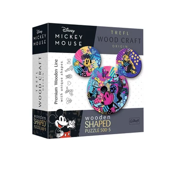 Wood Craft: Mickey egér 500+5db-os fa puzzle - Trefl