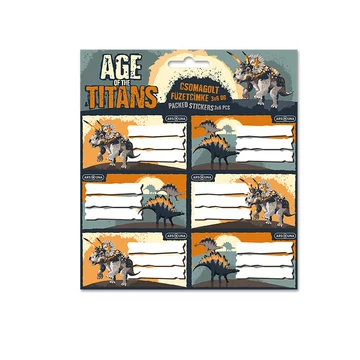 Ars Una: Age of the Titans dinoszaurusz mintás csomagolt füzetcímke 3x6db-os