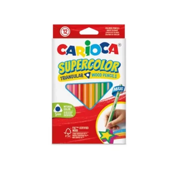 SuperColor háromszög alakú 12db-os maxi színesceruza készlet - Carioca