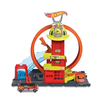 Hot Wheels City: Tűzoltóállomás játékszett - Mattel