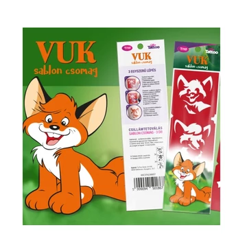 TyToo: Vuk 3db-os csillámtetoválás sablon szett
