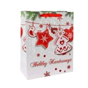 Boldog Karácsonyt ünnepi exkluzív normál méretű ajándéktáska 11x6x15cm