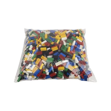 Vegyes építőkocka készlet alapszínekben - elsősorban óvodáknak (alapkockák) | építőkocka készlet | 1000 db építőkocka | Q-BRiCKS®