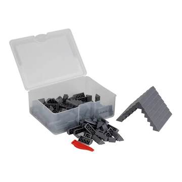 Sötétszürke tetőelemek | építőkocka készlet | 150 db építőkocka | Q-BRiCKS®