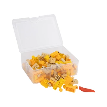 Vegyes építőkocka készlet különböző sárga színekben | építőkocka készlet | 300 db építőkocka | Q-BRiCKS®