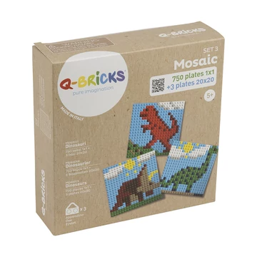 Dinoszauruszos mozaik készlet | mozaik készlet | 753 db mozaik | Q-BRiCKS®