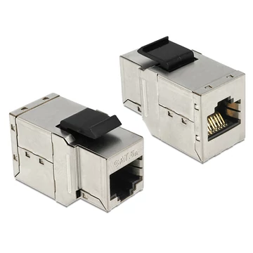 Delock Keystone modul RJ45 anya > RJ45 anya Cat.6, ezüst