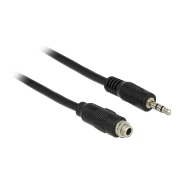 Delock 3.5 mm sztereó jack kábel anya csavarmenetes > 3.5 mm sztereó jack apa 100 cm
