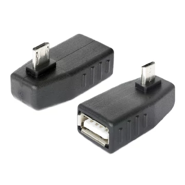 Delock adapter USB micro-B apa > USB 2.0-A anya, OTG, 90 -ban forgatott