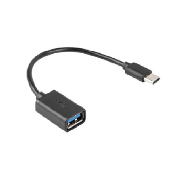LANBERG USB-C(M) 2.0-&gt;USB-A(F) ADAPTER KÁBEL 15CM OTG FEKETE