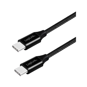 Logilink USB 2.0 kábel, USB-A/M - Micro-USB/M, szövet, fém, 1 m