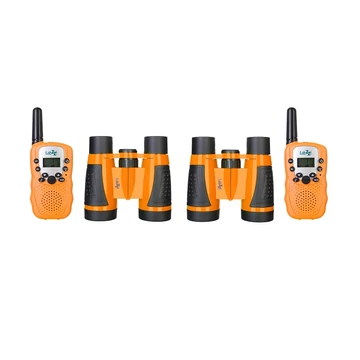 Levenhuk LabZZ WTT10 narancssárga walkie-talkie és kétszemes távcső készlet - 79671