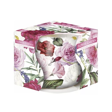 Flower garden virágos mintájú poharas illatgyertya 100g