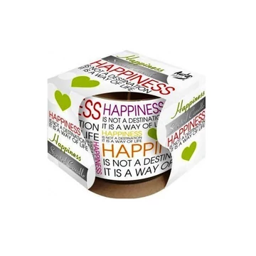 "Happiness" feliratú poharas illatgyertya 100g