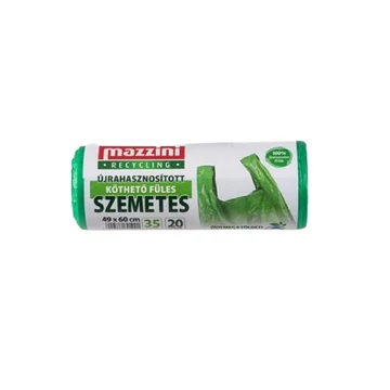 Mazzini újahasznosított köthető füles szemeteszsák 35L 20 db