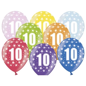10. évszámos party lufi 5db 