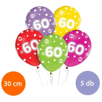Évszámos party lufi 60 5db