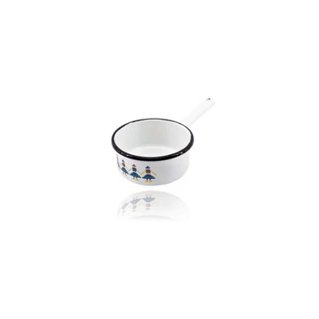 Zománcozott dekoros nyeles lábas többféle változatban 12cm