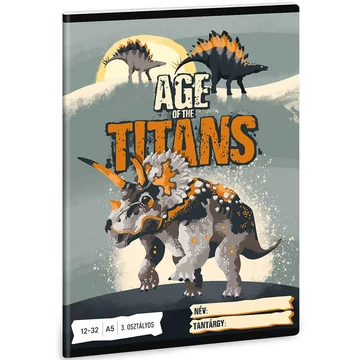 Ars Una: Age of Titans dinoszauruszos 3. osztályos vonalas füzet 32 lapos A/5