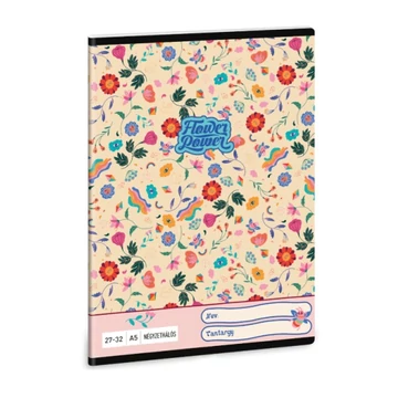 Ars Una: Flower Power kockás füzet A/5 27-32