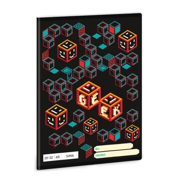 Ars Una: Geek mintás sima füzet A/5 20-32