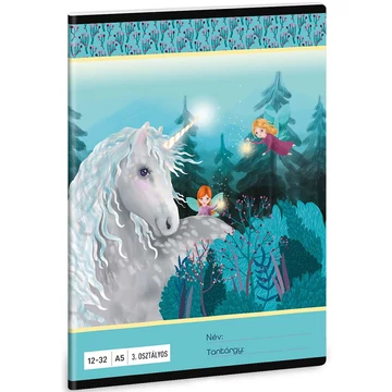 Ars Una: Stardust - Unikornis mintás 3. osztályos vonalas füzet 32 lapos A/5