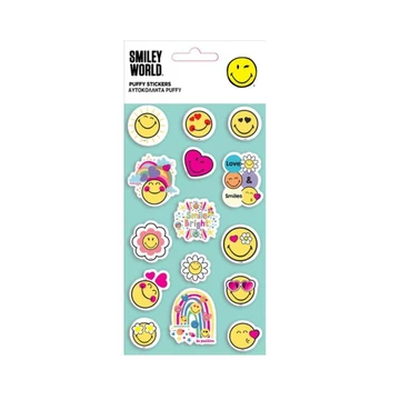 Smiley ikonok 3D pufi matrica szett 10x22cm-es íven