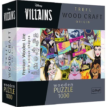 Wood Craft: Disney Főgonoszok 1000 db-os puzzle - Trefl