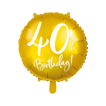 Party fólialufi 40. évszámos arany színben