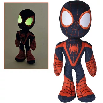 Marvel: Amazing Friends - Pókember Miles Morales plüssgura sötétben világító szemekkel 25cm
