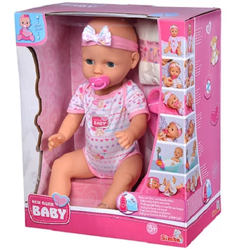 New Born Baby Pisilős baba kiegészítőkkel 43cm - Simba Toys