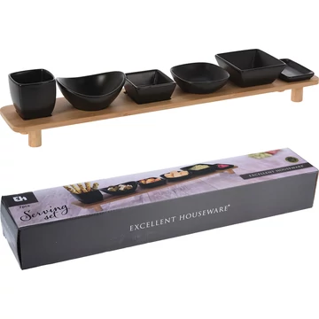 Excellent houseware tálaló szett bambusz állványos 210000830