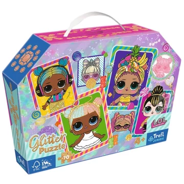 Színes L.O.L babák 70db-os glitter puzzle - Trefl