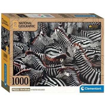 National Geographic - Zebrák 1000 db-os puzzle - Clementoni