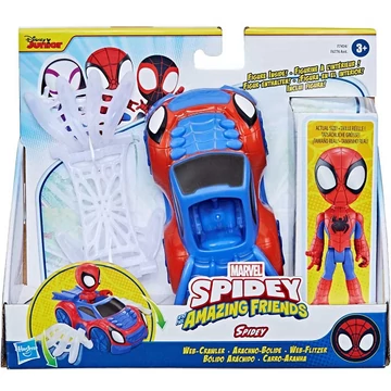 Pókember: Póki és csodálatos barátai - Pókember akciófigura járművel - Hasbro