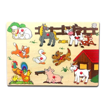 Fa Farm állatos formapuzzle