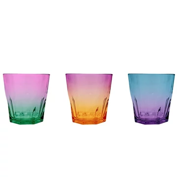Herevin vizes üvegpohár ombre színű 245ml 1db-os kiszerelésben 131607-005