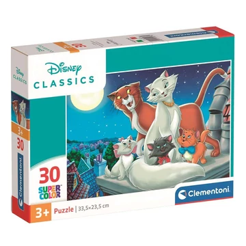 Disney Macskarisztokraták 30 db-os Supercolor puzzle - Clementoni