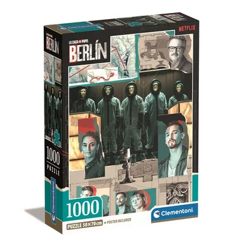 A nagy pénzrablás: Berlin szereplői 1000db-os Compact puzzle 50x70cm - Clementoni
