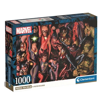 Marvel hősök 1000db-os Compact puzzle 70x50cm - Clementoni