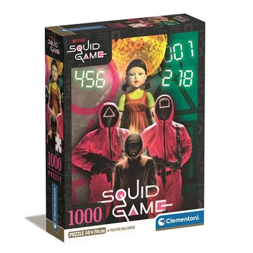 Squid Game: Nyerd meg az életed 1000db-os puzzle 70x50cm - Clementoni