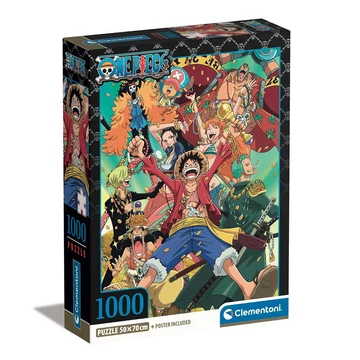 One Piece anime 1000db-os compact puzzle 50x70cm - Clementoni