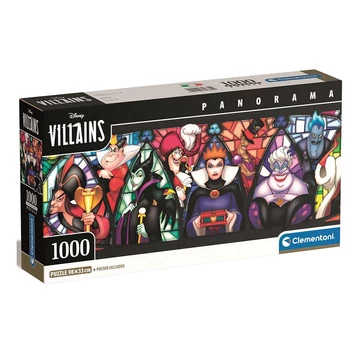 Disney Gonoszok 1000db-os panoráma puzzle 98x33cm - Clementoni