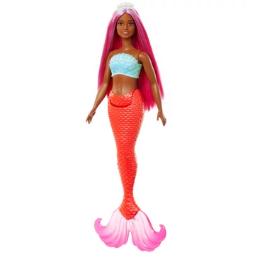 Barbie Dreamtopia: Sellő baba rózsaszín hajjal és korallszínű uszonnyal - Mattel