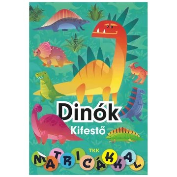 Dinós kifestőfüzet matricákkal 16+2 oldal