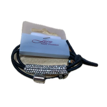 Lora 2db strasszos fekete hajgumi 801071