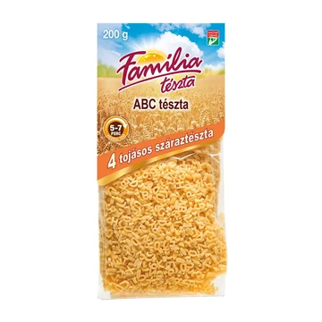 Família 4 tojásos bordázott ABC tészta 200g