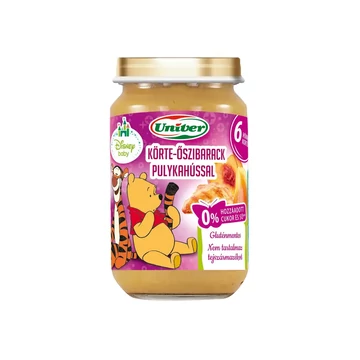 Univer körte-őszibarack pulykahússal bébiétel 6 hónapos kortól 163 g