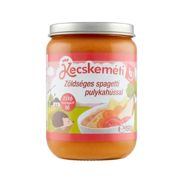Kecskeméti Bébiétel zöldséges spagetti pulykahússal 6 hónapos kortól 190g