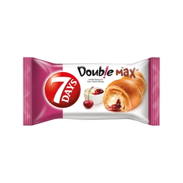 7Days Double Max croissant meggy és vanília ízű töltelékkel 80 g